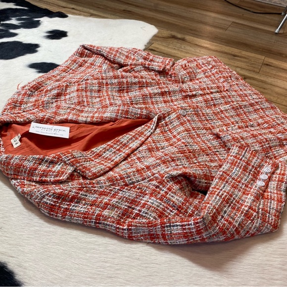 POL Evie Boucle Tweed Jacket Lined oversized Blazer Jacket - Picture 10 of 12